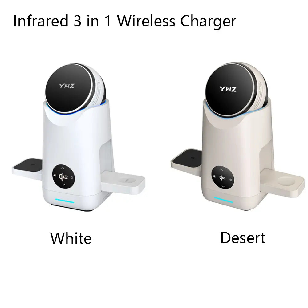 3 in 1 for Apple & Samsung Wireless Charger - Charging Station, Qi 2 Certified 15W Fast Magnetic Charger Stand with 30W Adapter for Magsafe Iphone 17/16/15/14/13/12 Pro Max, Airpods, Apple & Galaxy Watch