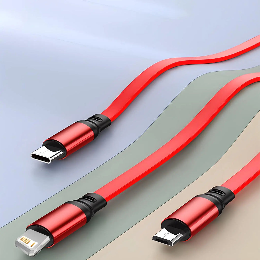 Three-In-One Retractable Expandable Length Durable Multifunctional Charging Cable for Apple C Type Android Phone Fast Charging USB Cable Suitable for Iphone USB-C Total Length 1M